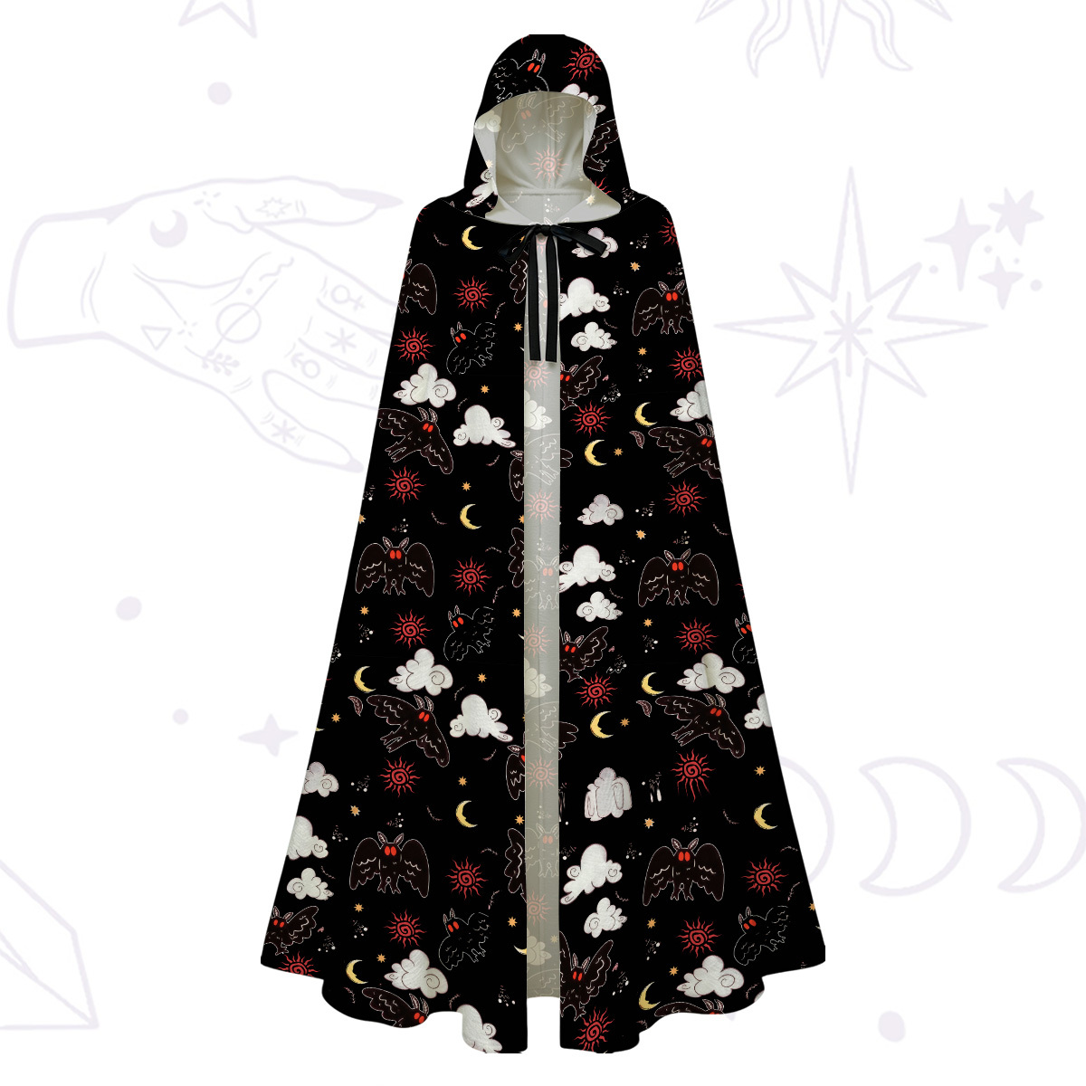 Purplehecate Cryptid Mothman Hooded Cloak