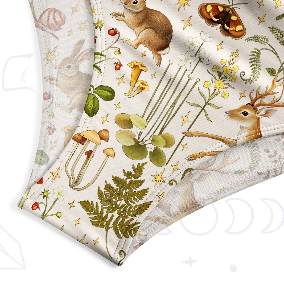 Purplehecate Enchanted Forest Animals One-Piece Swimsuit