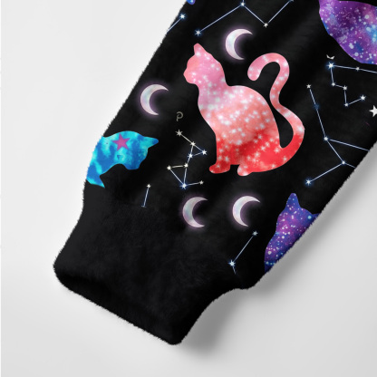 Purplehecate Zodiac Cats Ugly Cardigan Sweaters