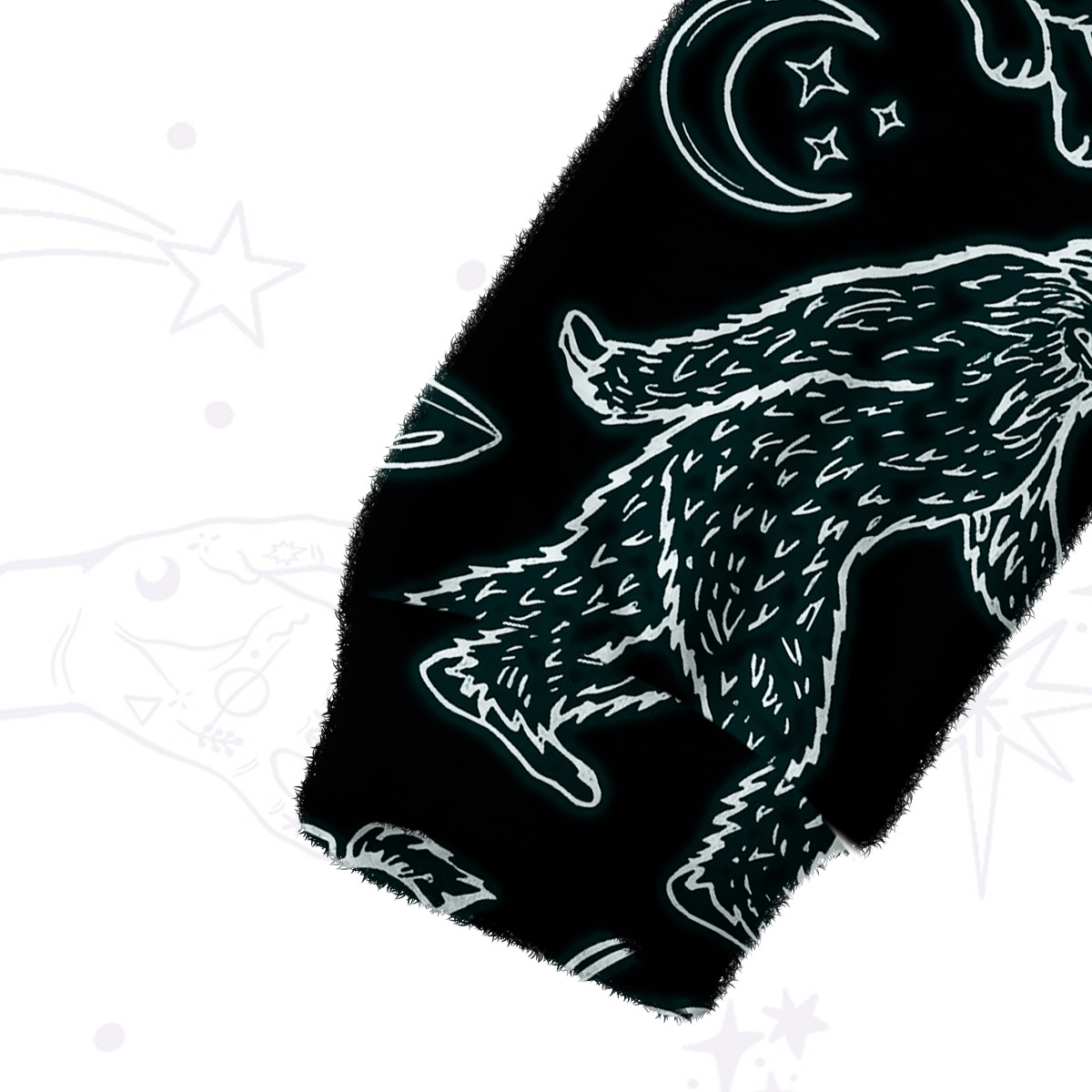 Purplehecate Cryptid Fuzzy Crewneck Sweater