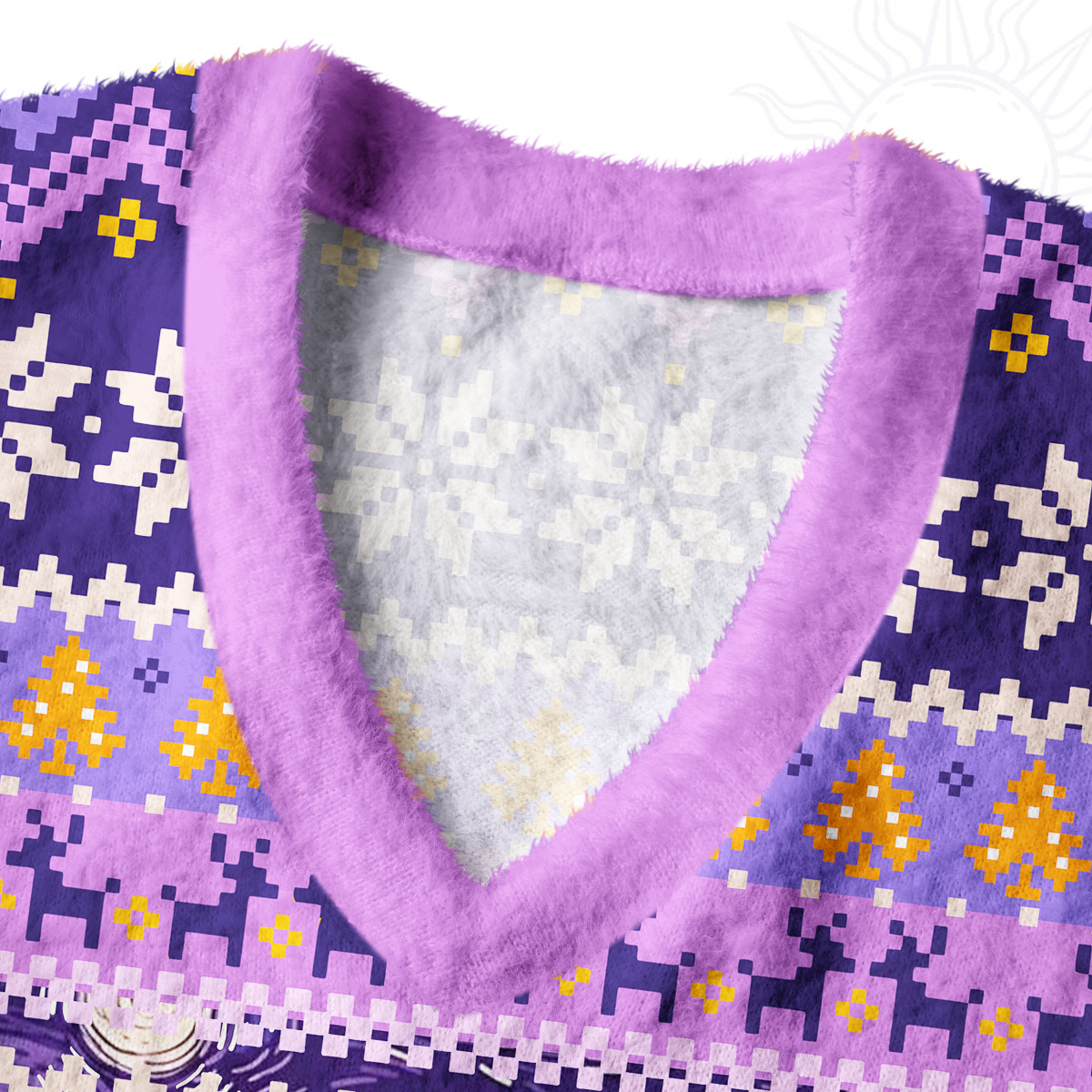 Purplehecate Mystic Cat Beneath the Cosmic Veil Ugly Sweater Vest