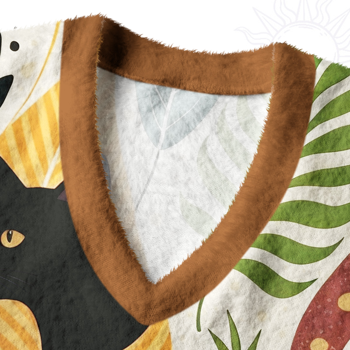 Purplehecate Mystic Forest Cat Ugly Sweater Vest