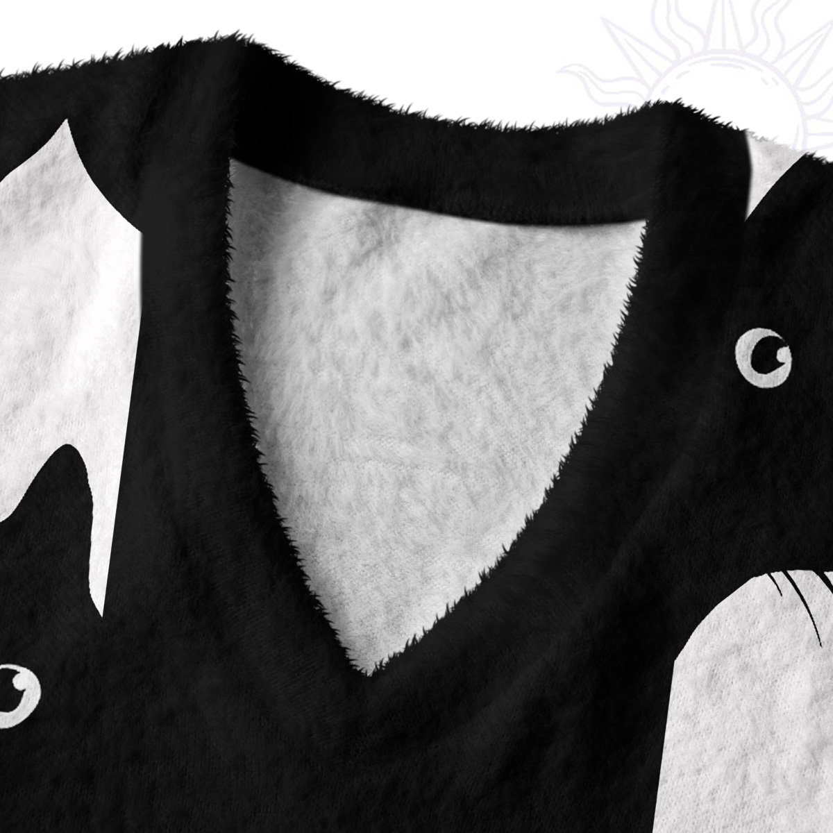 Purplehecate Peekaboo Cats Ugly Sweater Vest