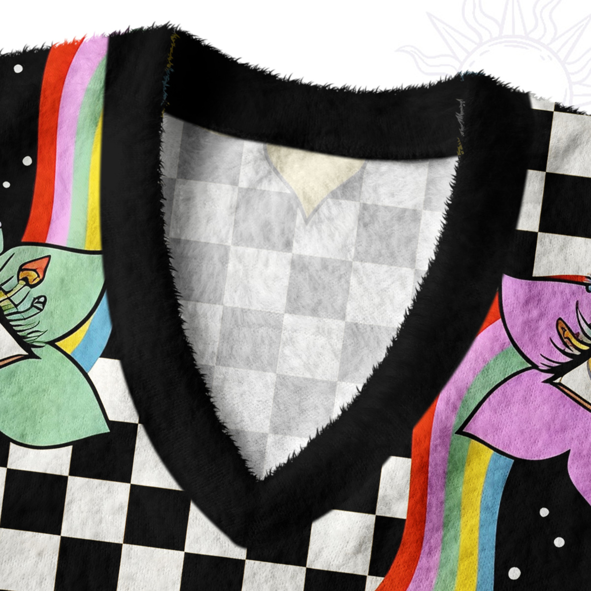 Purplehecate Enchanted Eye Blossom Ugly Sweater Vest