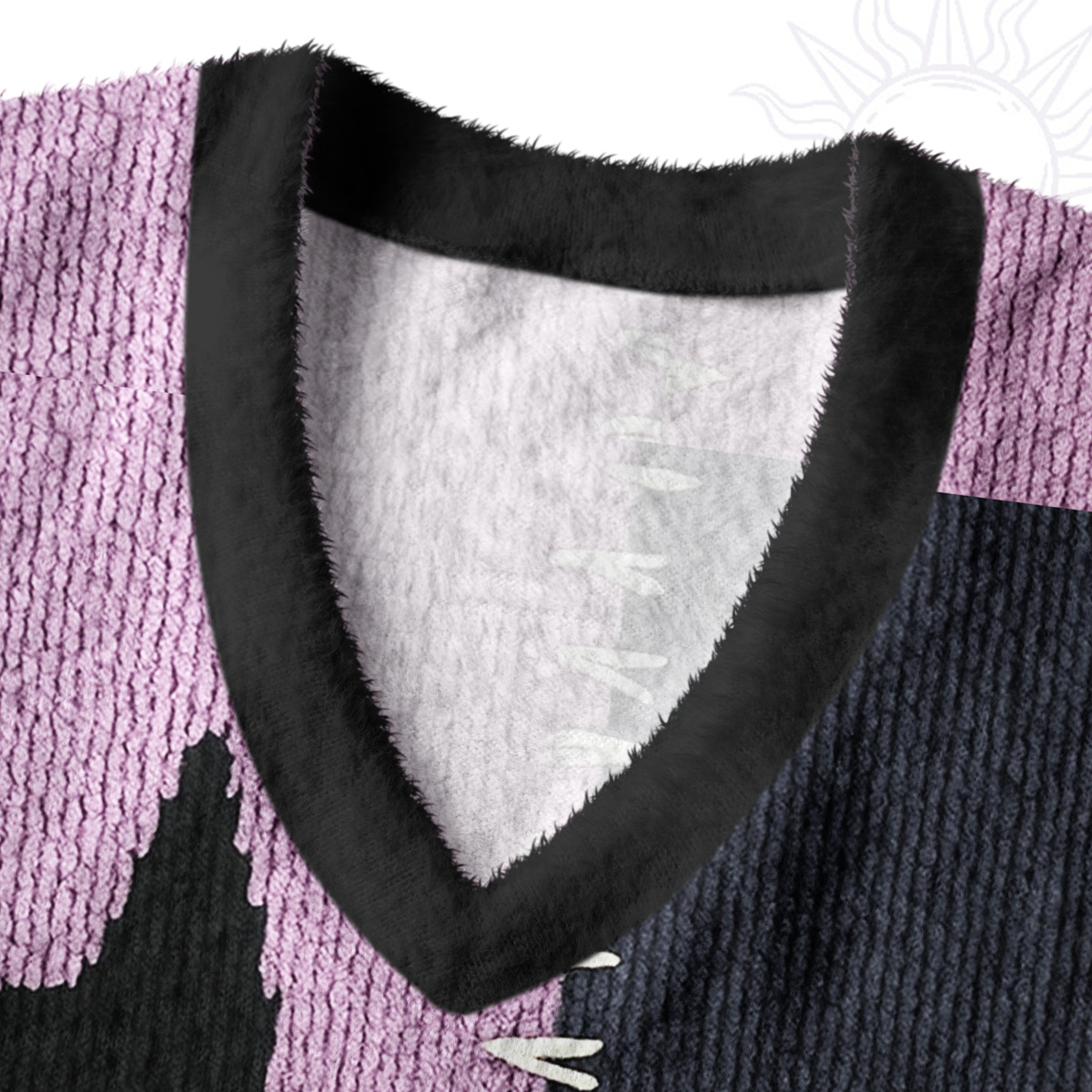 Purplehecate Monster Black Cat Ugly Sweater Vest