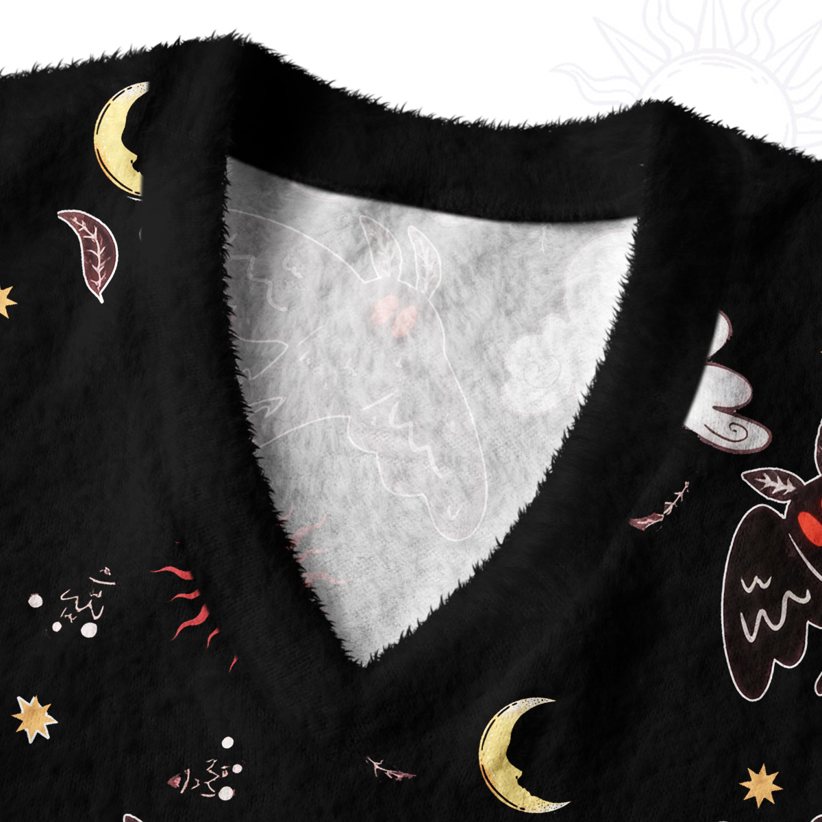 Purplehecate Cryptid Mothman Ugly Sweater Vest