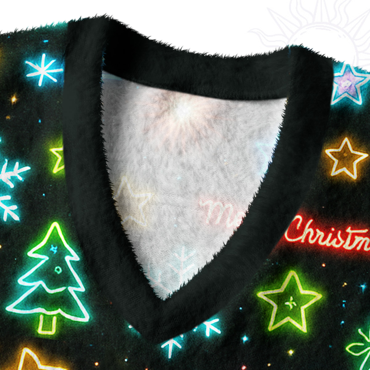 Purplehecate Neon Snowman Christmas Ugly Sweater Vest