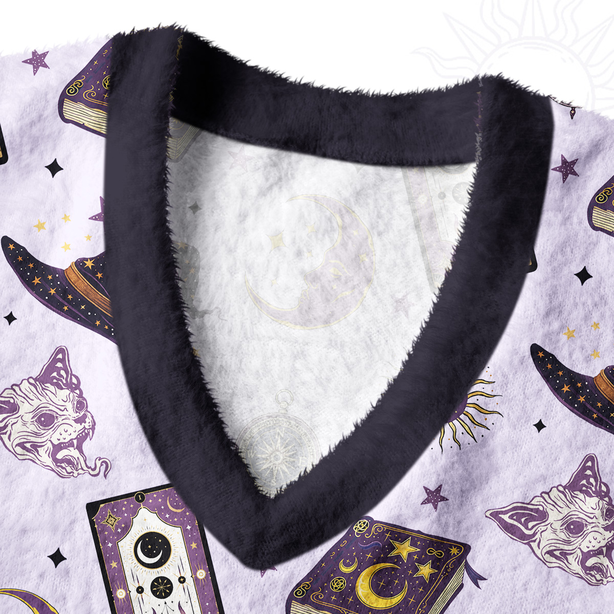 Purplehecate Midnight Witch Tarot Ugly Sweater Vest