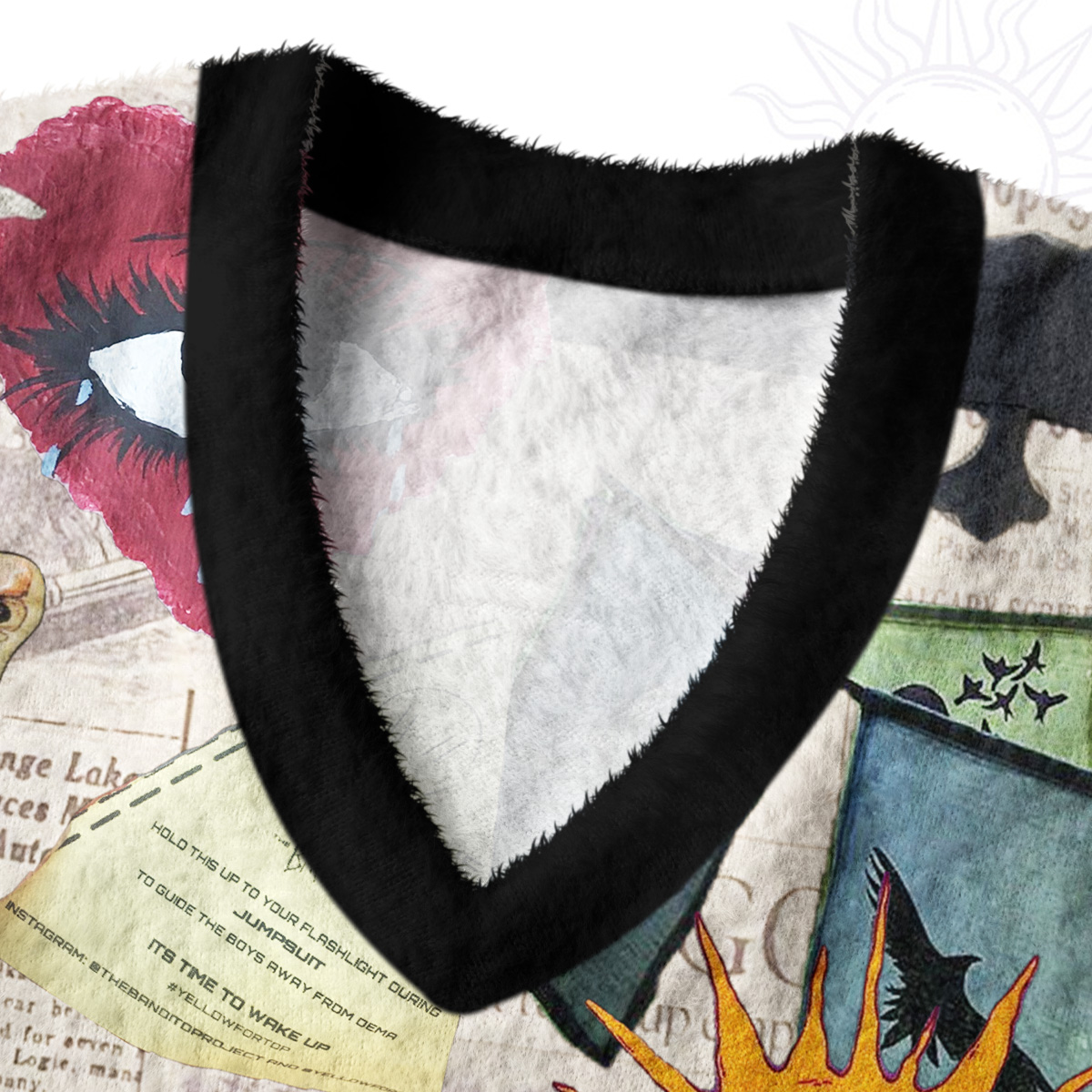 Purplehecate Cryptid Warning Collage Ugly Sweater Vest