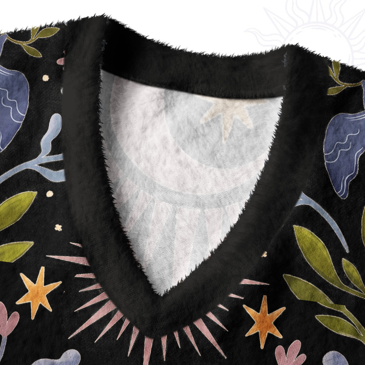 Purplehecate Sacred Flame Heart Ugly Sweater Vest