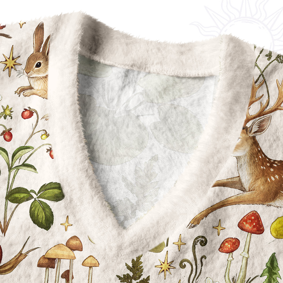 Purplehecate Enchanted Forest Animals Ugly Sweater Vest