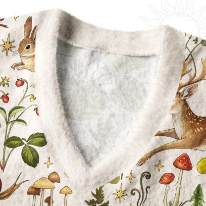 Purplehecate Enchanted Forest Animals Ugly Sweater Vest