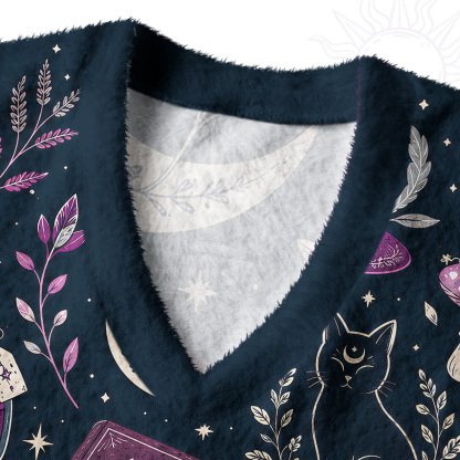 Purplehecate Witchcraft Spellbook Ugly Sweater Vest