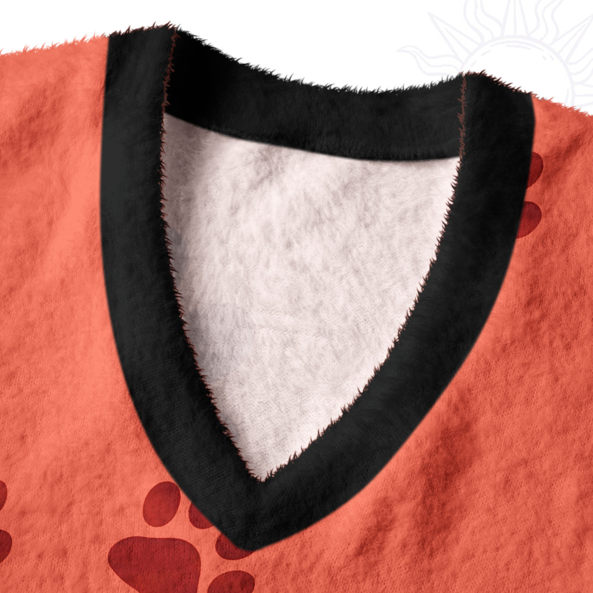 Purplehecate Peekaboo Black Cat Paw Ugly Sweater Vest