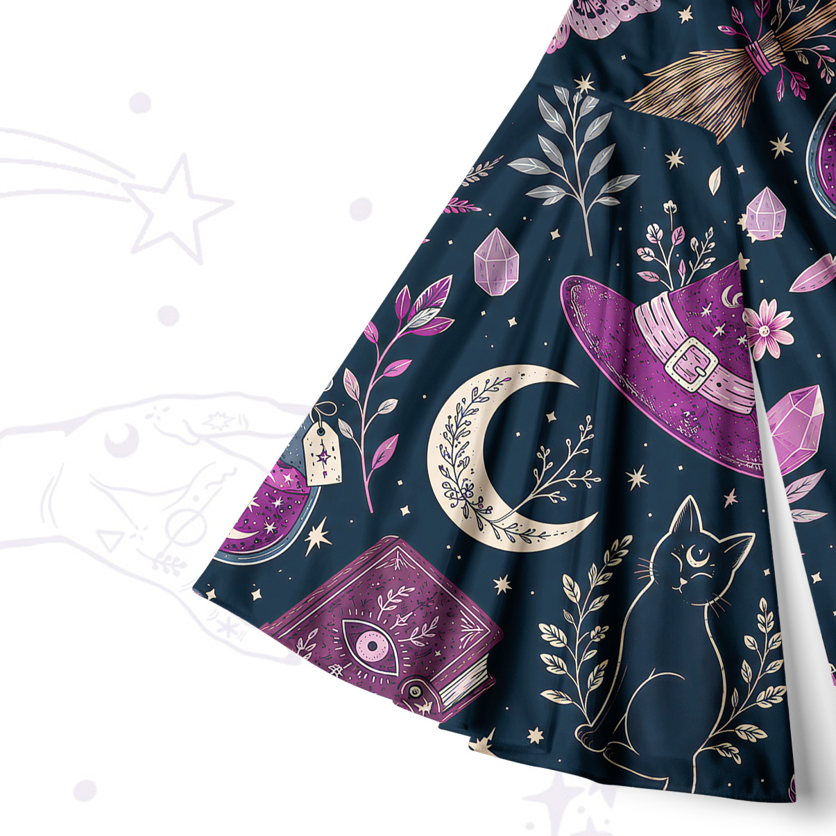 Purplehecate Witchcraft Spellbook Bell Sleeve Dress