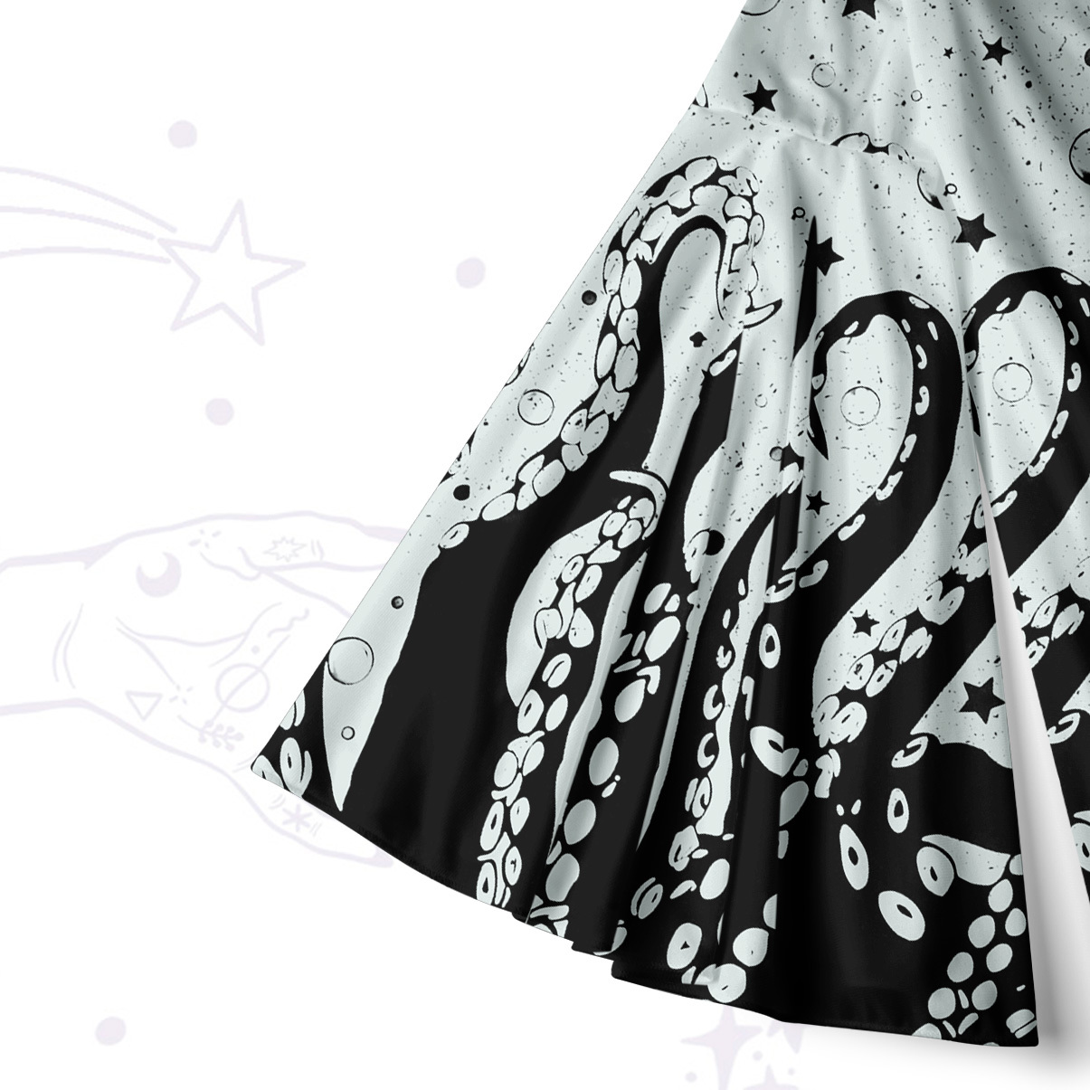 Purplehecate Tentacles of the Deep Bell Sleeve Dress