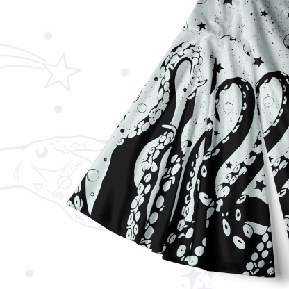 Purplehecate Tentacles of the Deep Bell Sleeve Dress