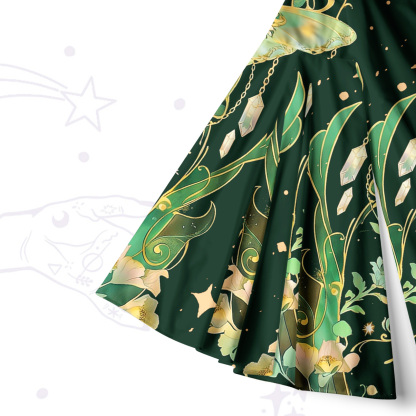 Purplehecate Moon Moth Rave Bell Sleeve Dress