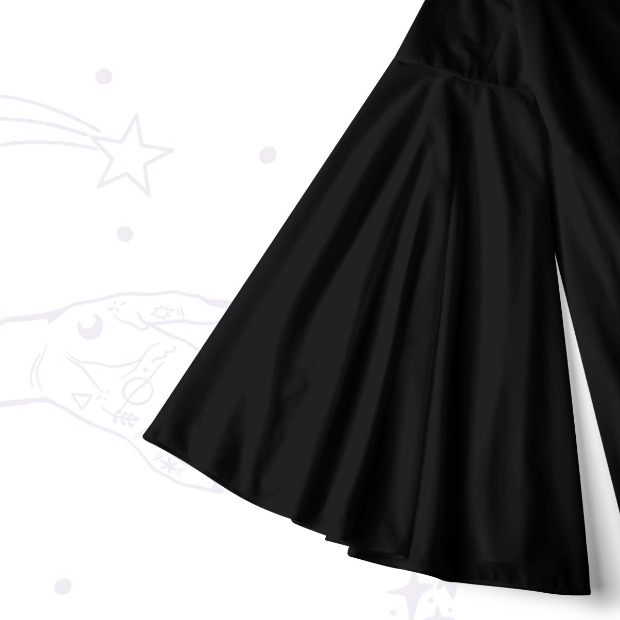 Purplehecate Yin Yang Cat Lover Bell Sleeve Dress