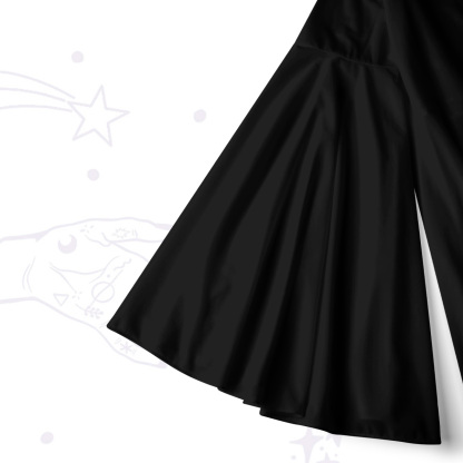 Purplehecate Yin Yang Cat Lover Bell Sleeve Dress