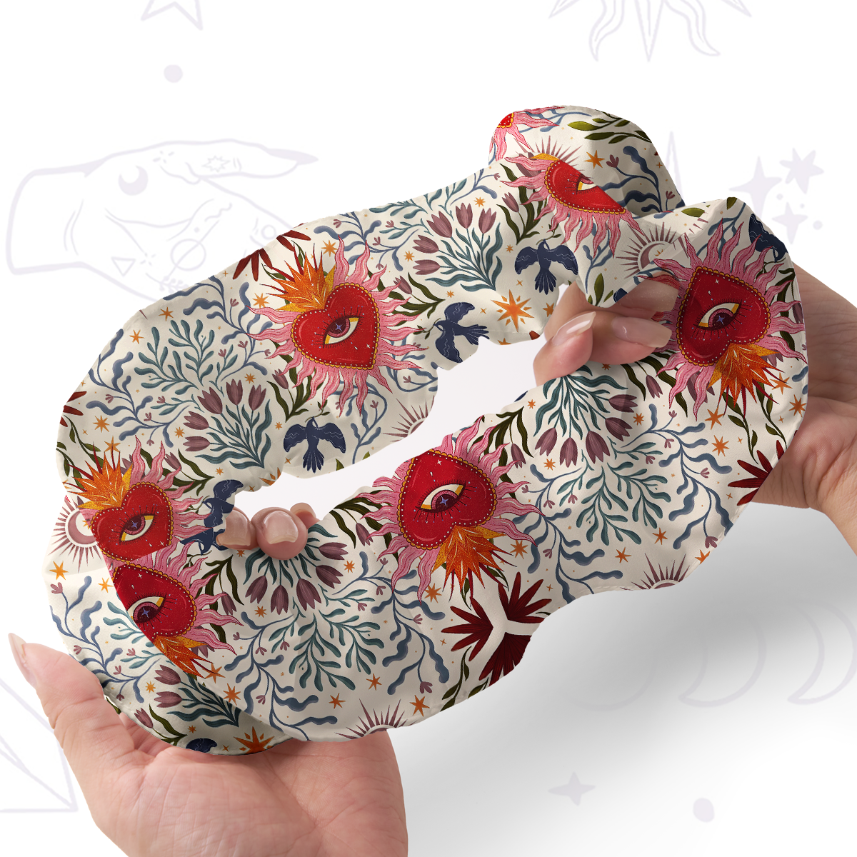 Purplehecate Sacred Flame Heart Double Layer Scrunchie