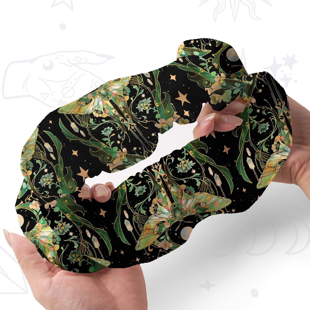 Purplehecate Moon Moth Rave Double Layer Scrunchie