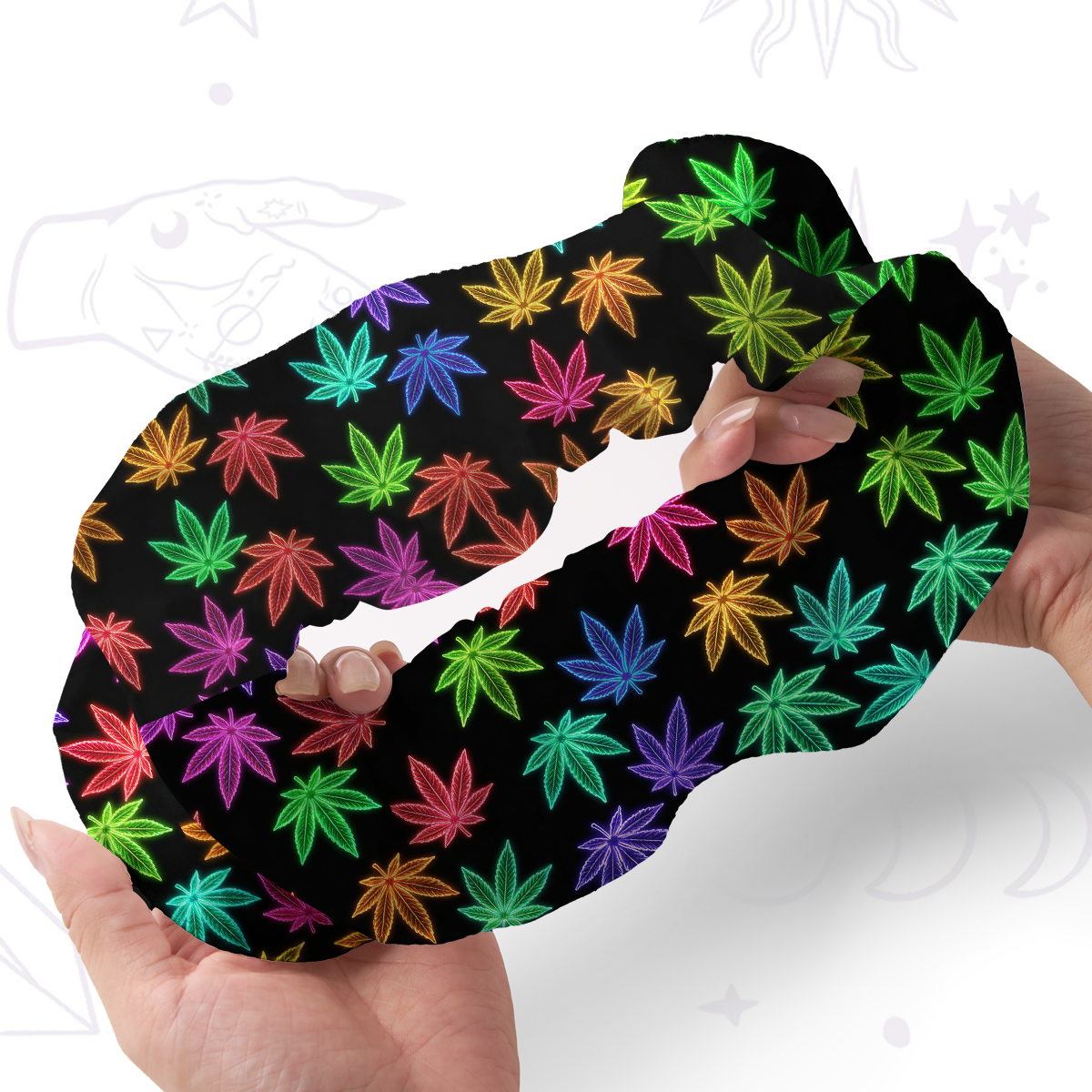 Purplehecate Trippy Weed Double Layer Scrunchie