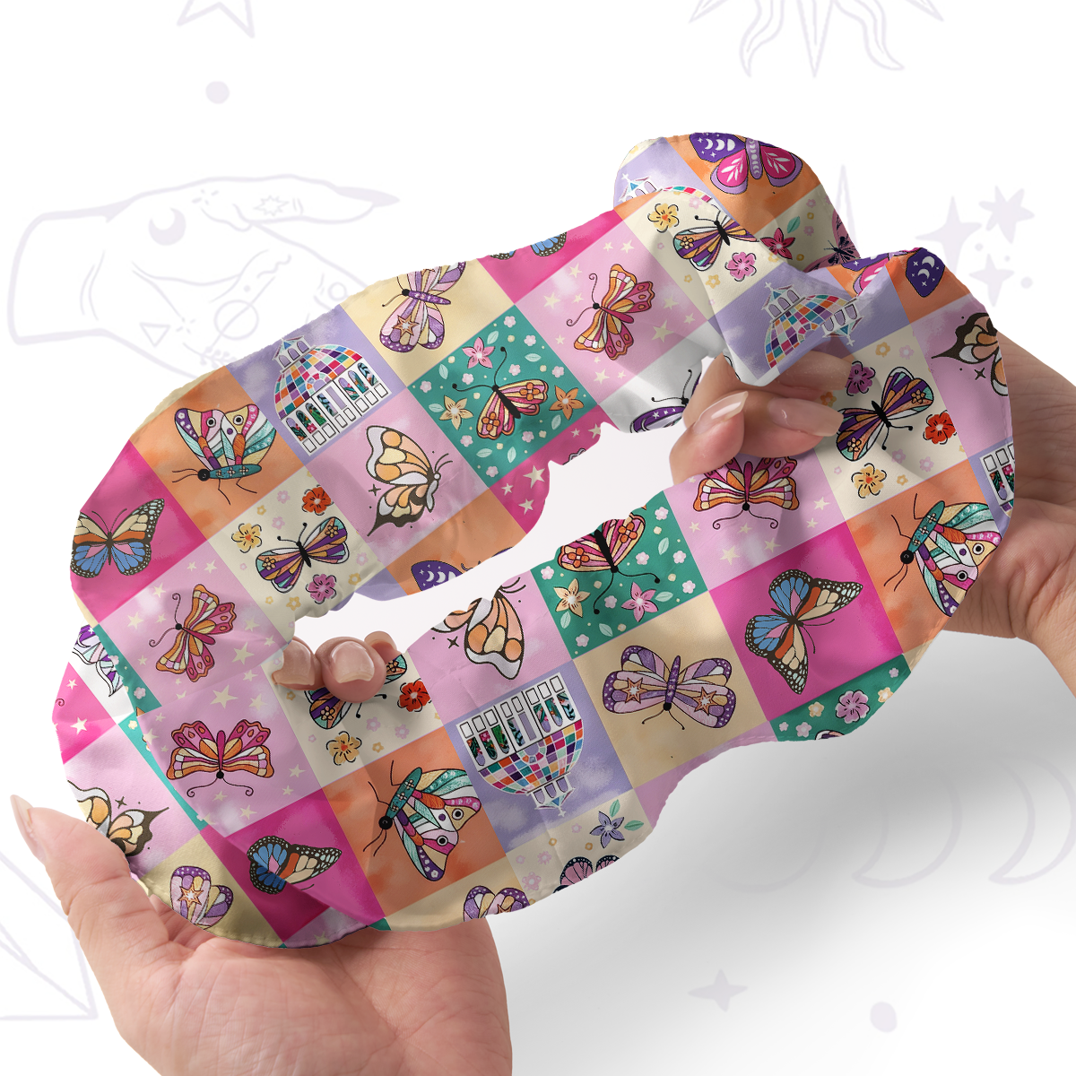 Purplehecate Dreamy Butterfly Garden Double Layer Scrunchie