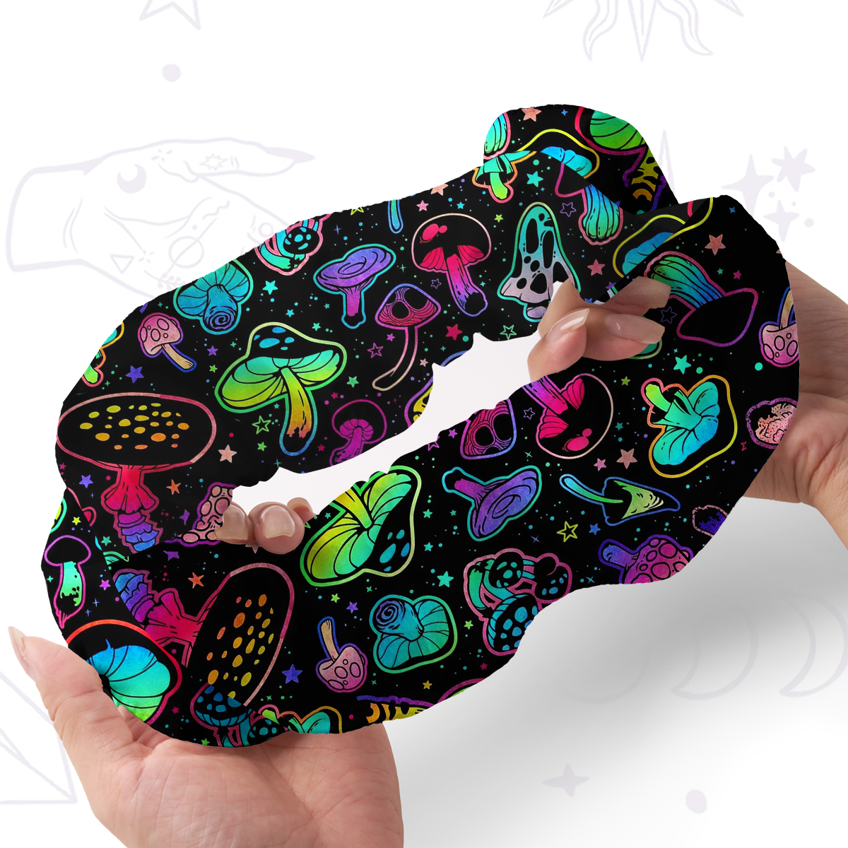 Purplehecate Psychedelic Mushroom Rave Double Layer Scrunchie