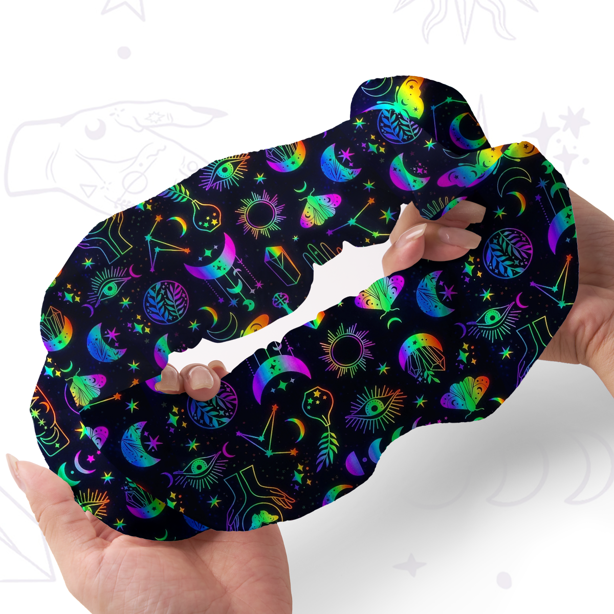 Purplehecate Blacklight Butterfly Double Layer Scrunchie