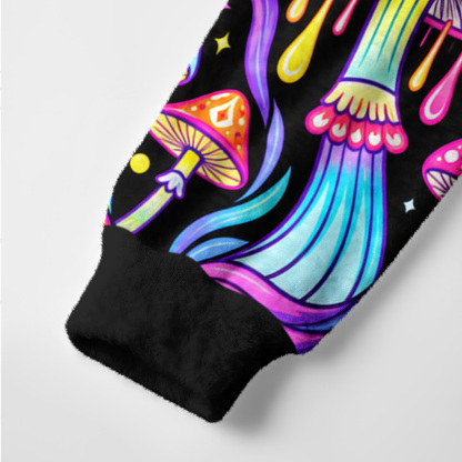 Purplehecate Trippy Vision Mushrooms Ugly Cardigan Sweaters