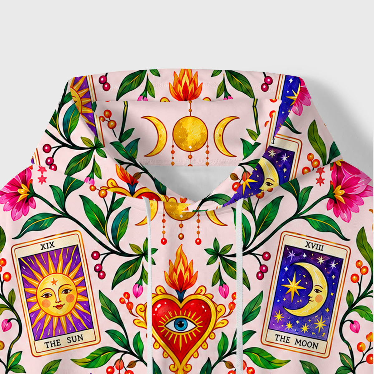 Purplehecate Celestial Tarot Garden All-Over Print Hoodie