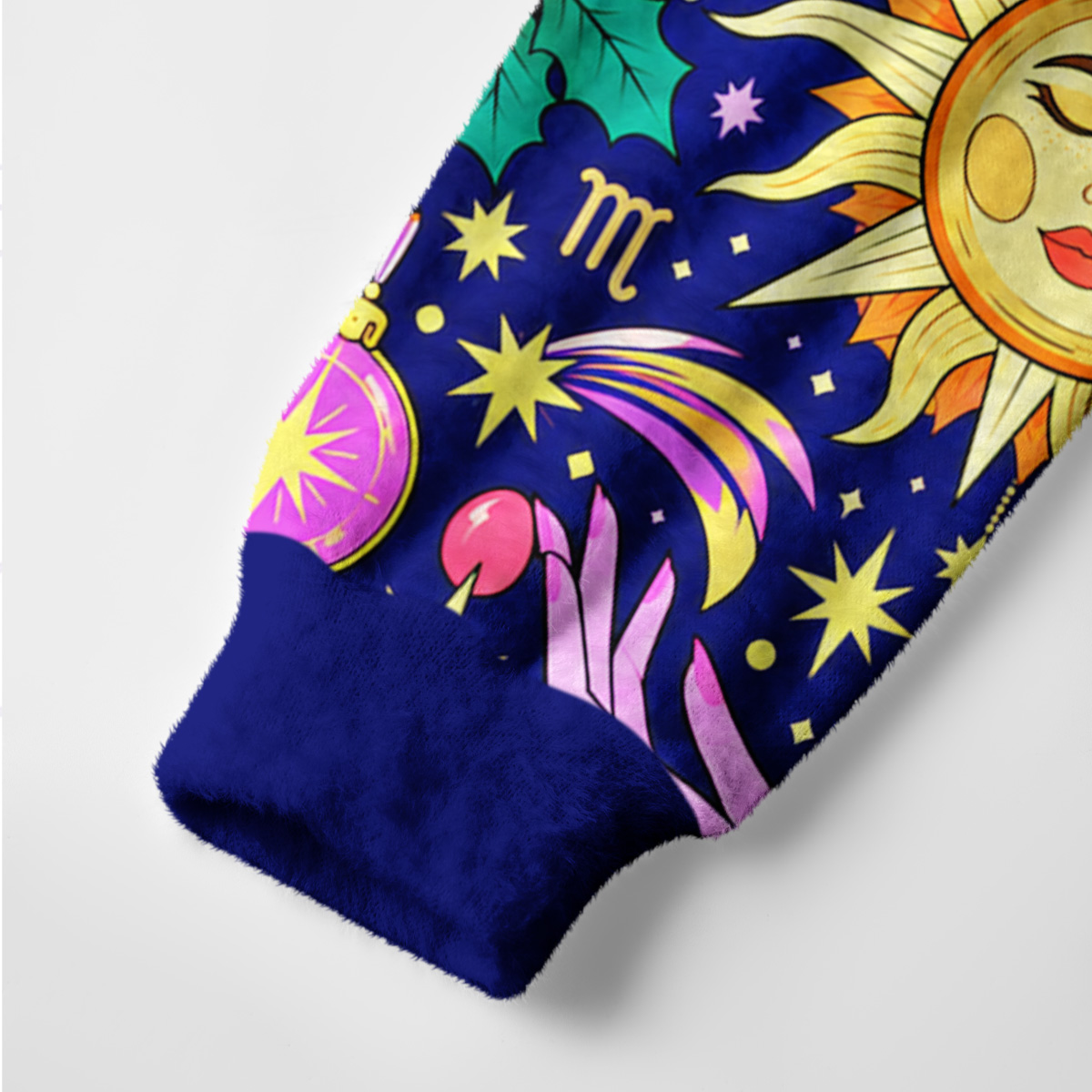 Purplehecate Cosmic Sun & Moon Dream Ugly Cardigan Sweaters