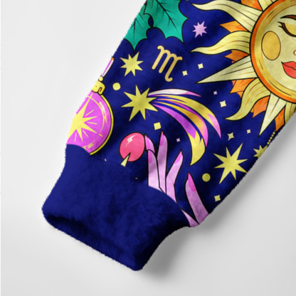 Purplehecate Cosmic Sun & Moon Dream Ugly Cardigan Sweaters