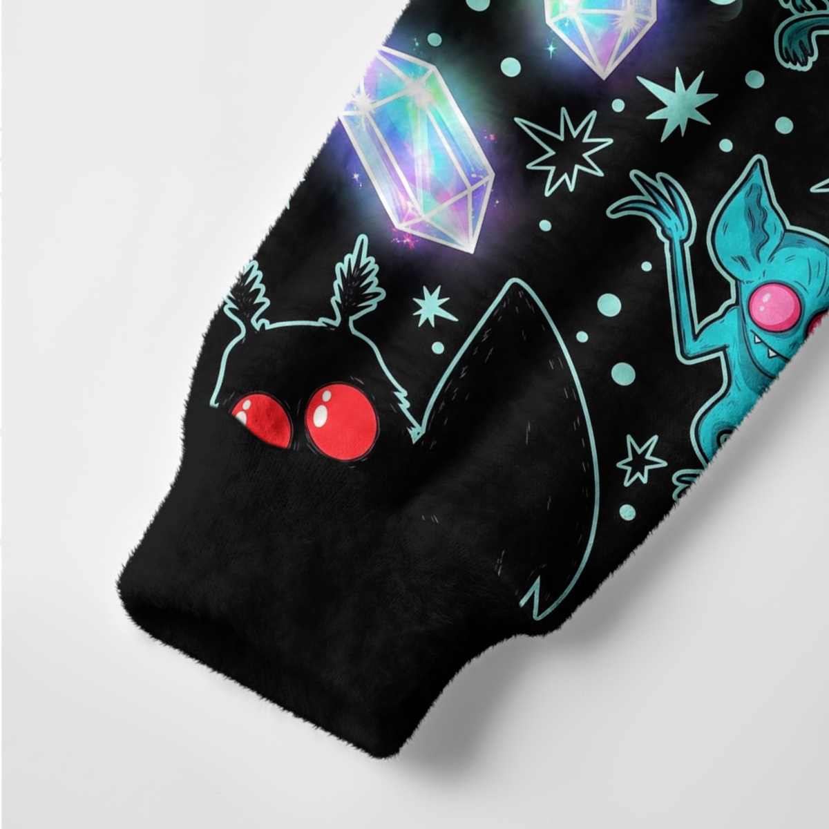 Purplehecate Dark Galaxy Creepy Mothman Ugly Cardigan Sweaters