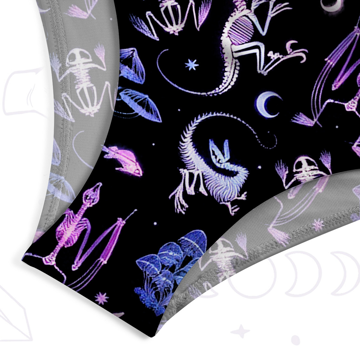Purplehecate Neon Prehistoric Fantasy One-Piece Swimsuit