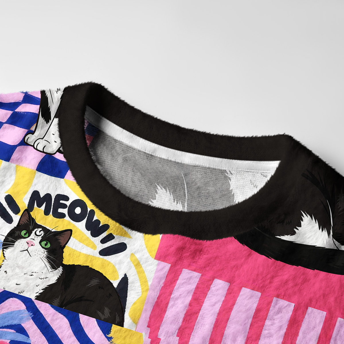 Purplehecate Sorry I Can't Go I'm an Indoor Cat Fuzzy Ugly Sweatshirt