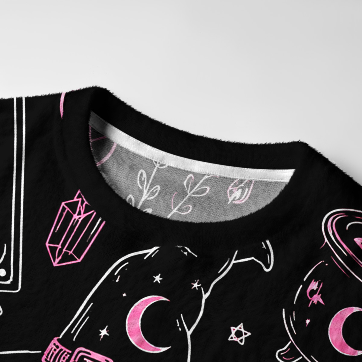Purplehecate Witchcraft Spell Book and Potion Bottle Fuzzy Ugly Sweatshirt