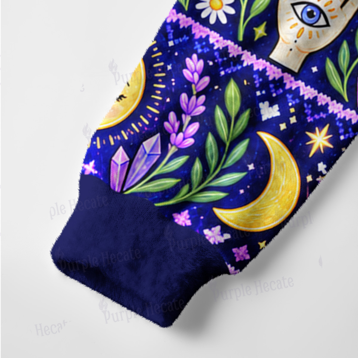 Purplehecate Magical Cosmic Cat Seer Ugly Cardigan Sweaters