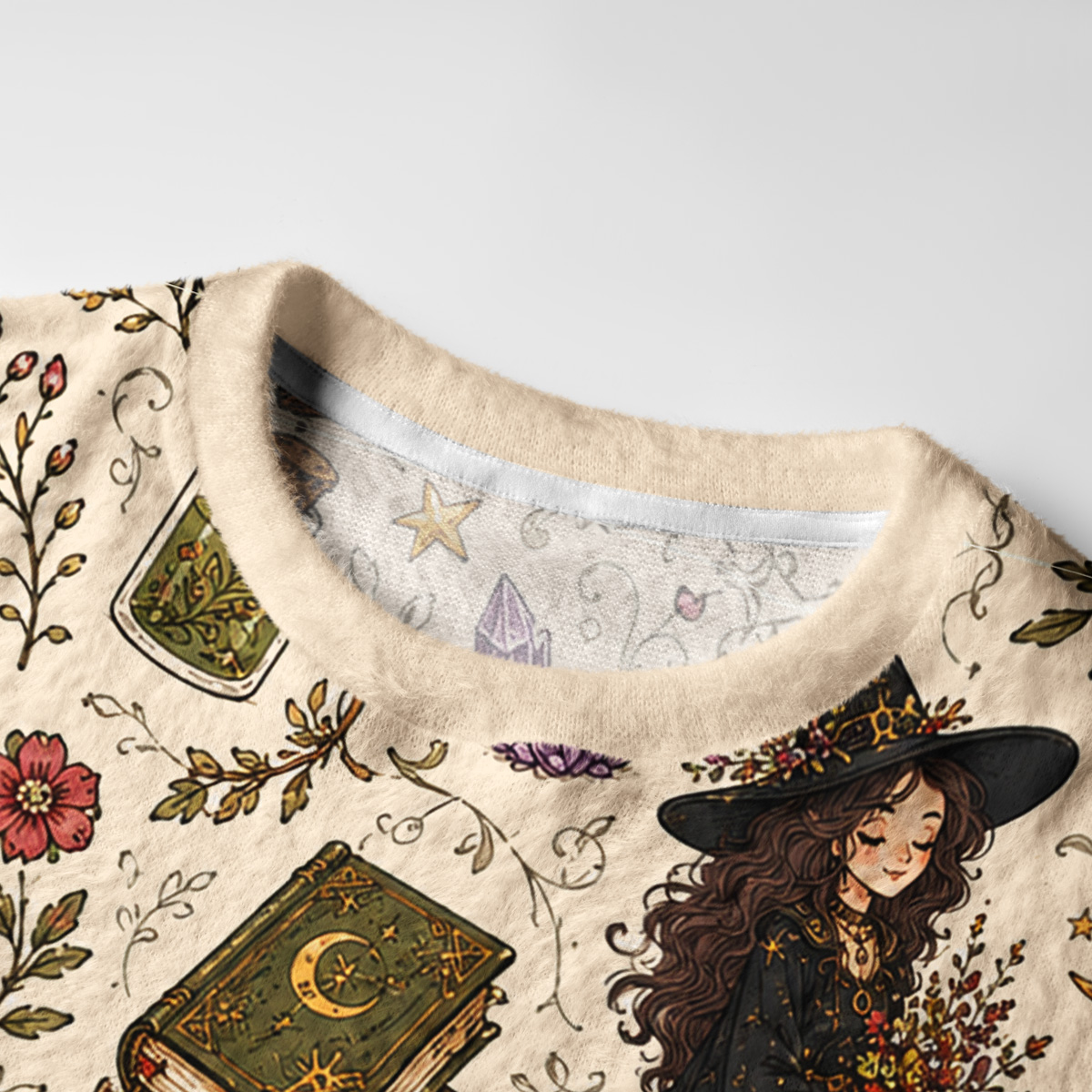 Purplehecate Herbal Witch Fuzzy Ugly Sweatshirt