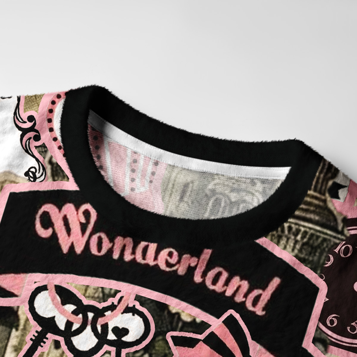 Purplehecate Wonderland Alice's Tea Party Fuzzy Ugly Sweatshirt