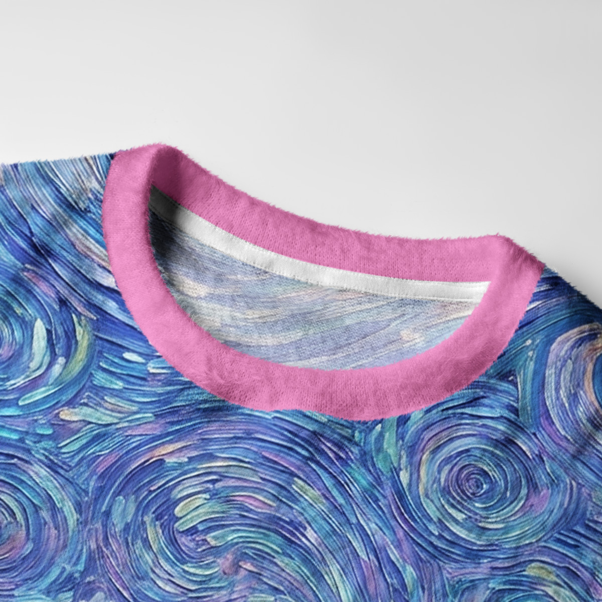 Purplehecate Starry Mystic Night Garden Cat Fuzzy Ugly Sweatshirt
