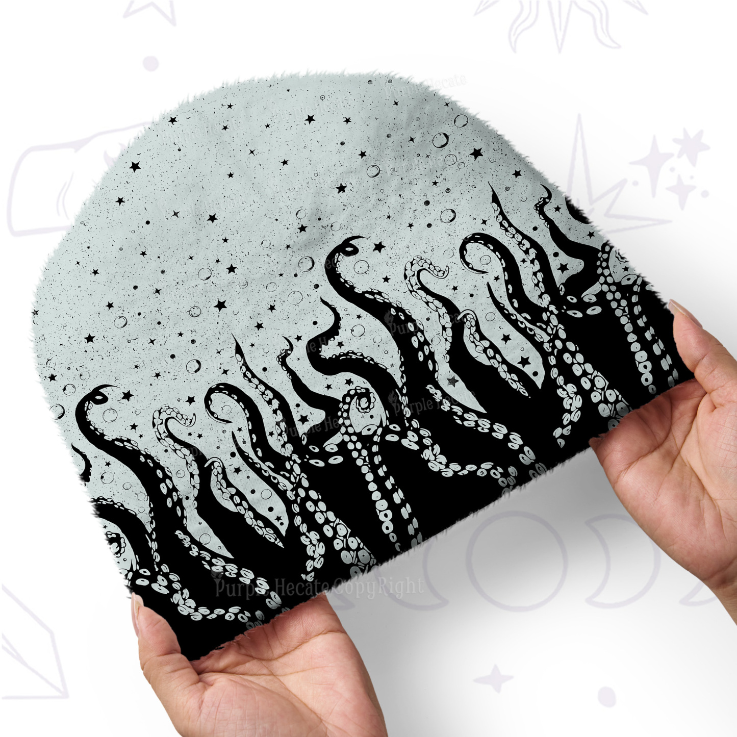 Purplehecate Tentacles of the Deep Fuzzy Knit Beanie