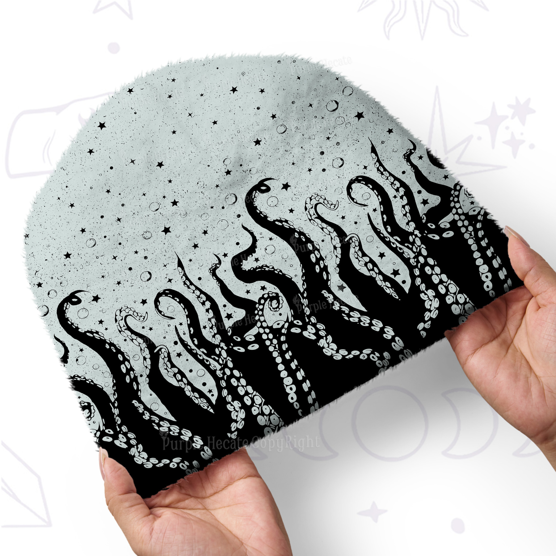 Purplehecate Tentacles of the Deep Fuzzy Knit Beanie