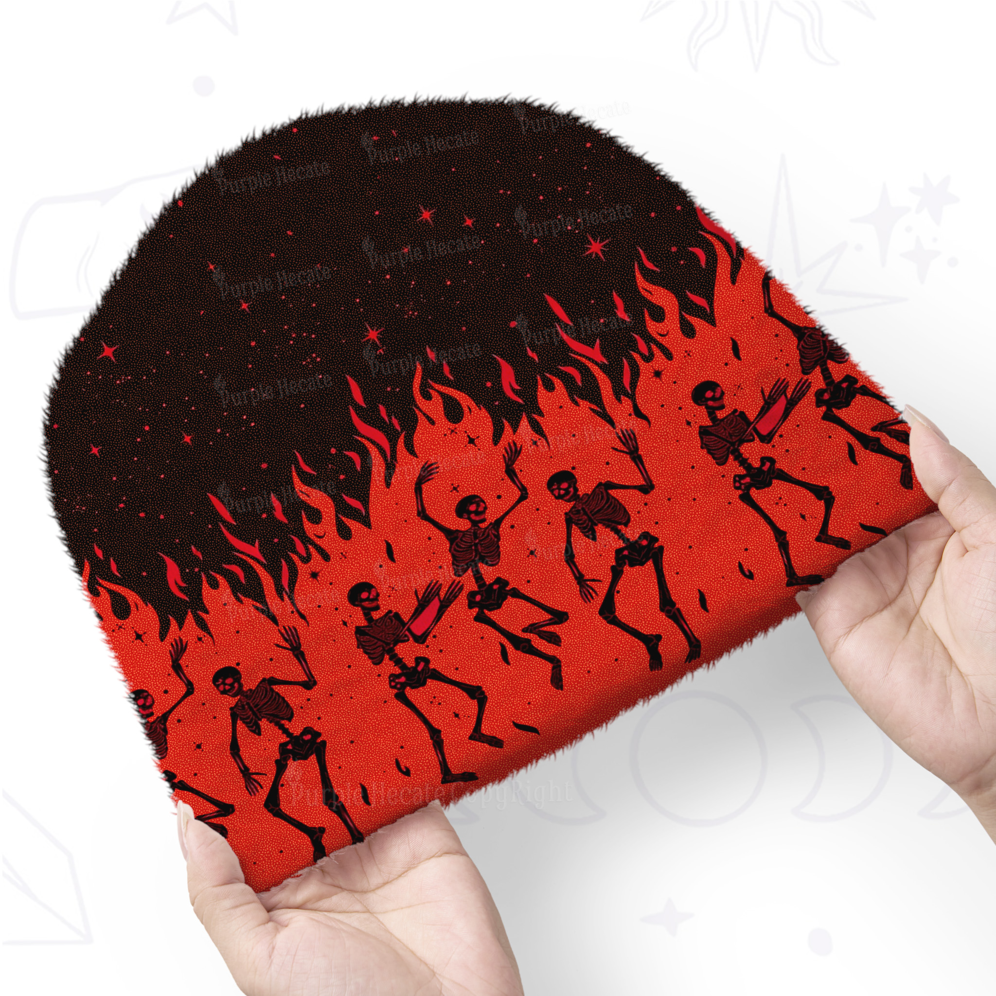 Purplehecate Infernal Revelry Fuzzy Knit Beanie