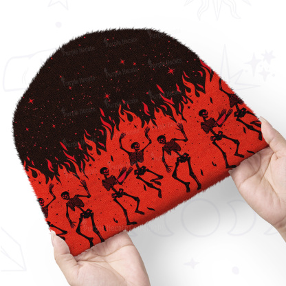 Purplehecate Infernal Revelry Fuzzy Knit Beanie