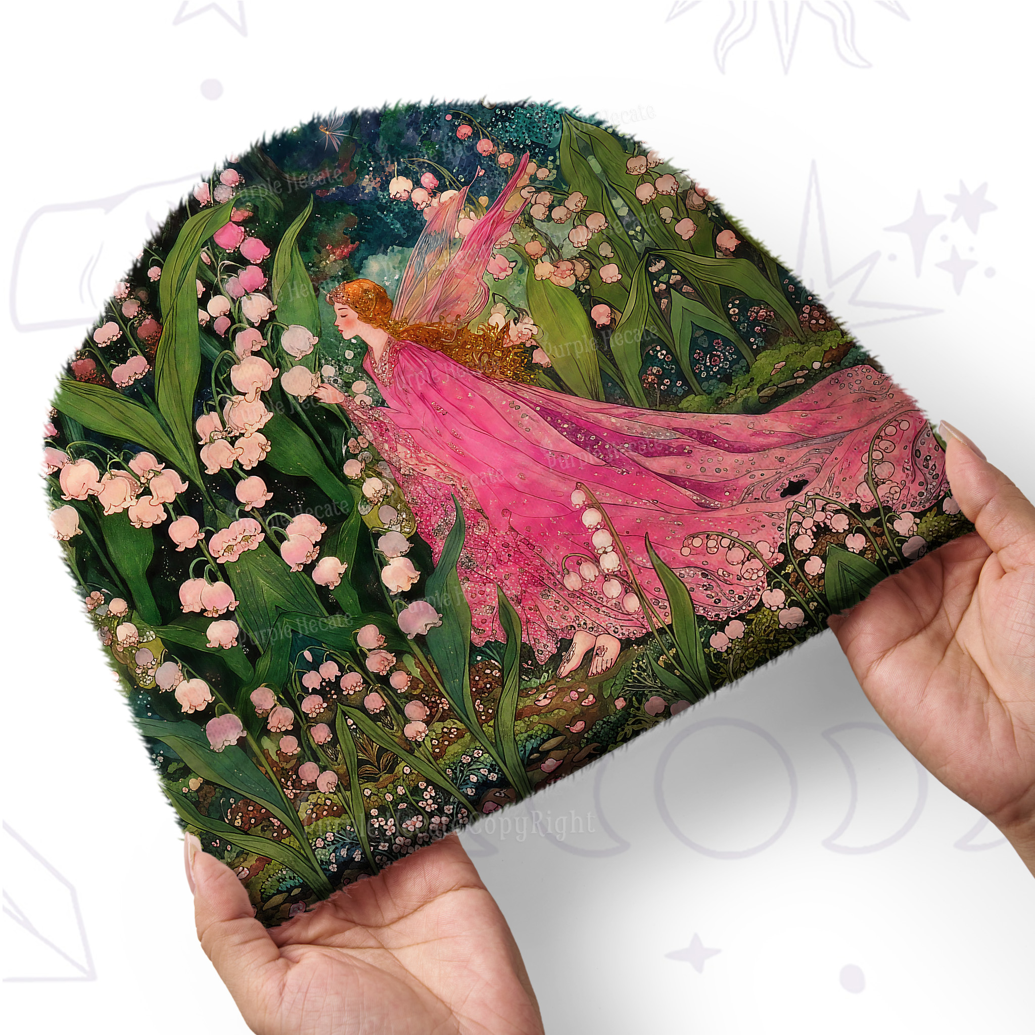 Purplehecate Mystic Secret Lily Fairy Forest Fuzzy Knit Beanie