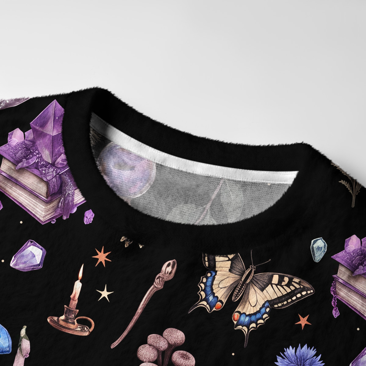 Purplehecate Witchcraft Herbarium Magic Fuzzy Ugly Sweatshirt