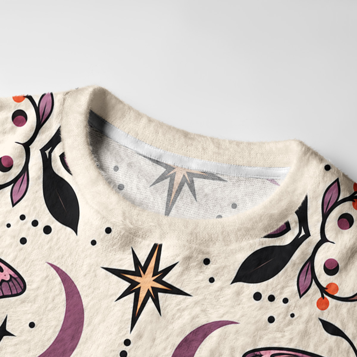 Purplehecate Potion Brewing Magic Cat Fuzzy Ugly Sweatshirt