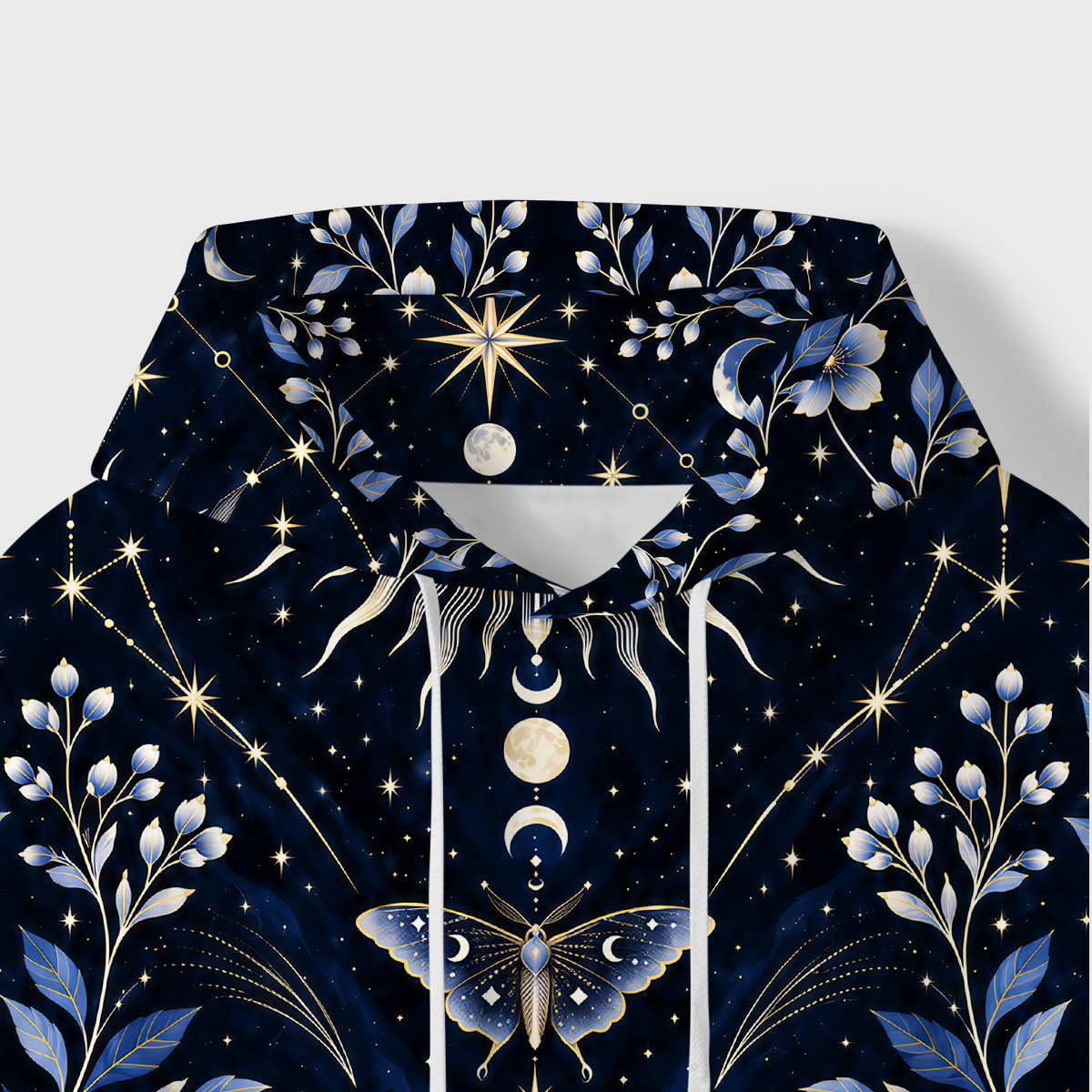 Purplehecate Lunar Oracle Witch's Cat All-Over Print Hoodie